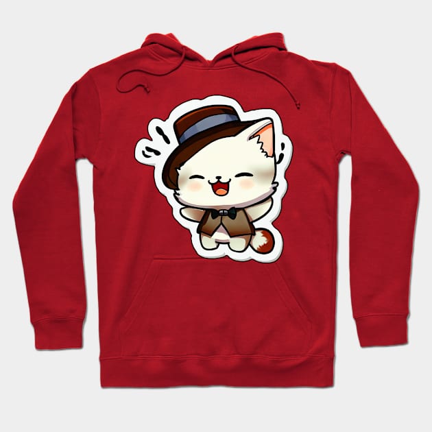 Cute chibi cat Hoodie by Birdbox